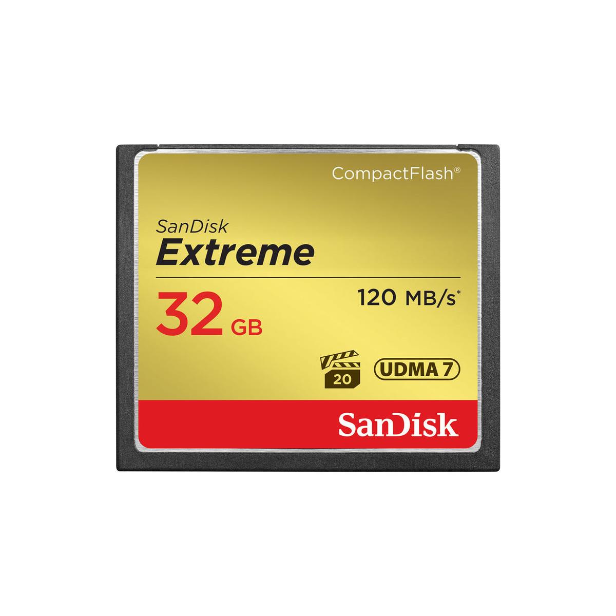Image of SanDisk 32GB Extreme Compact Flash Memory Card