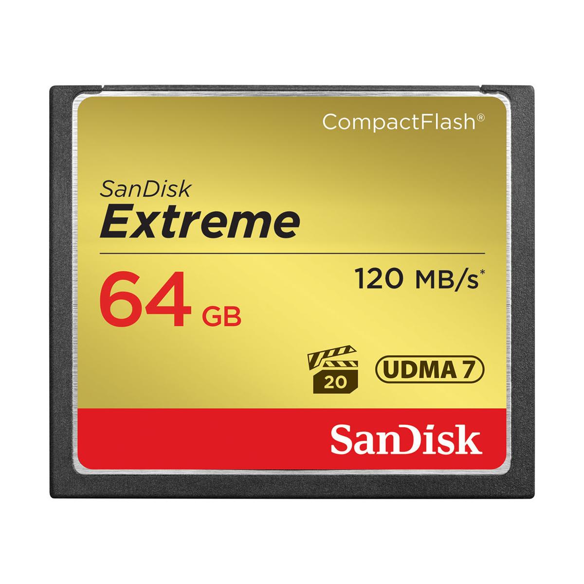 Image of SanDisk 64GB Extreme Compact Flash Memory Card