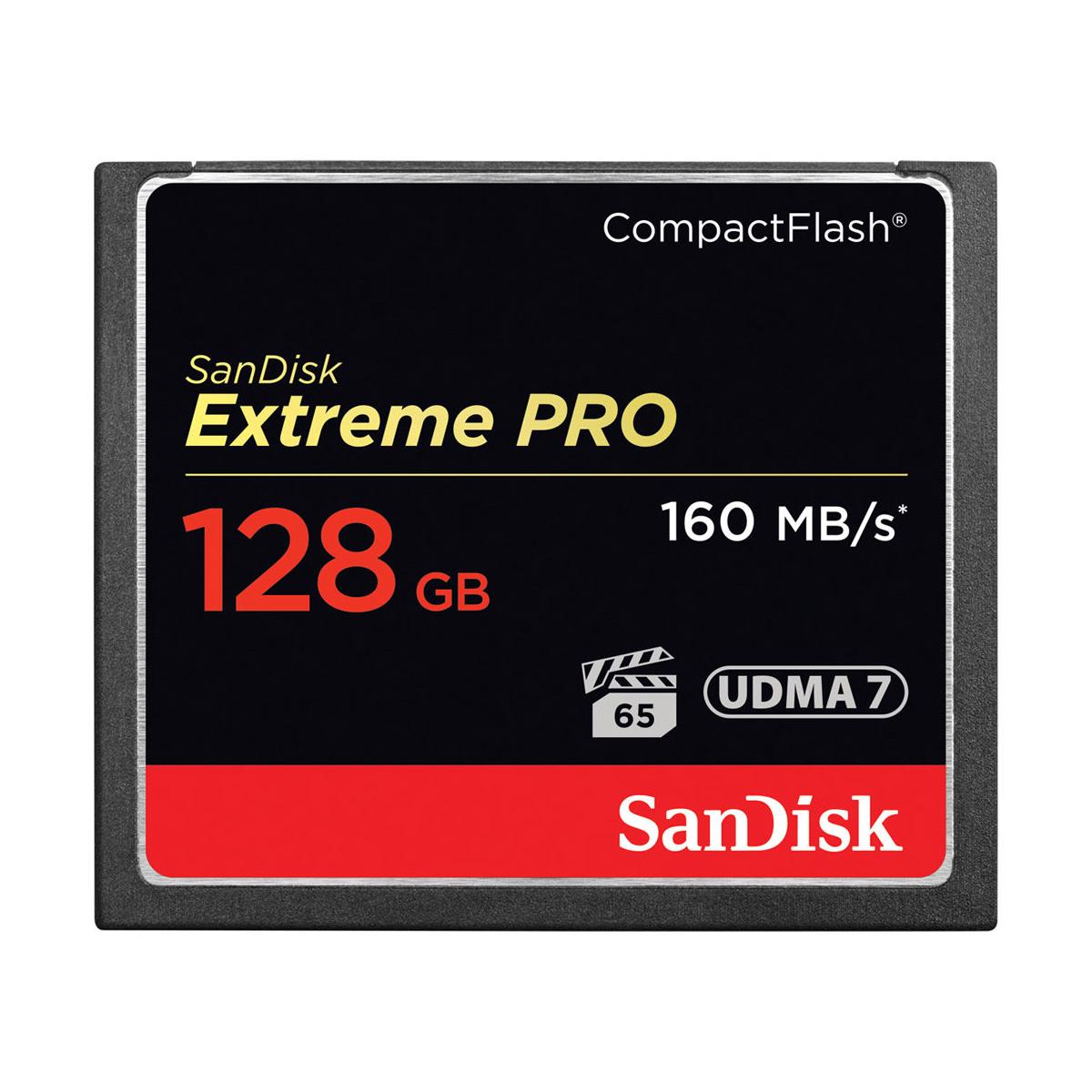 Image of SanDisk 128GB Extreme PRO CompactFlash Memory Card