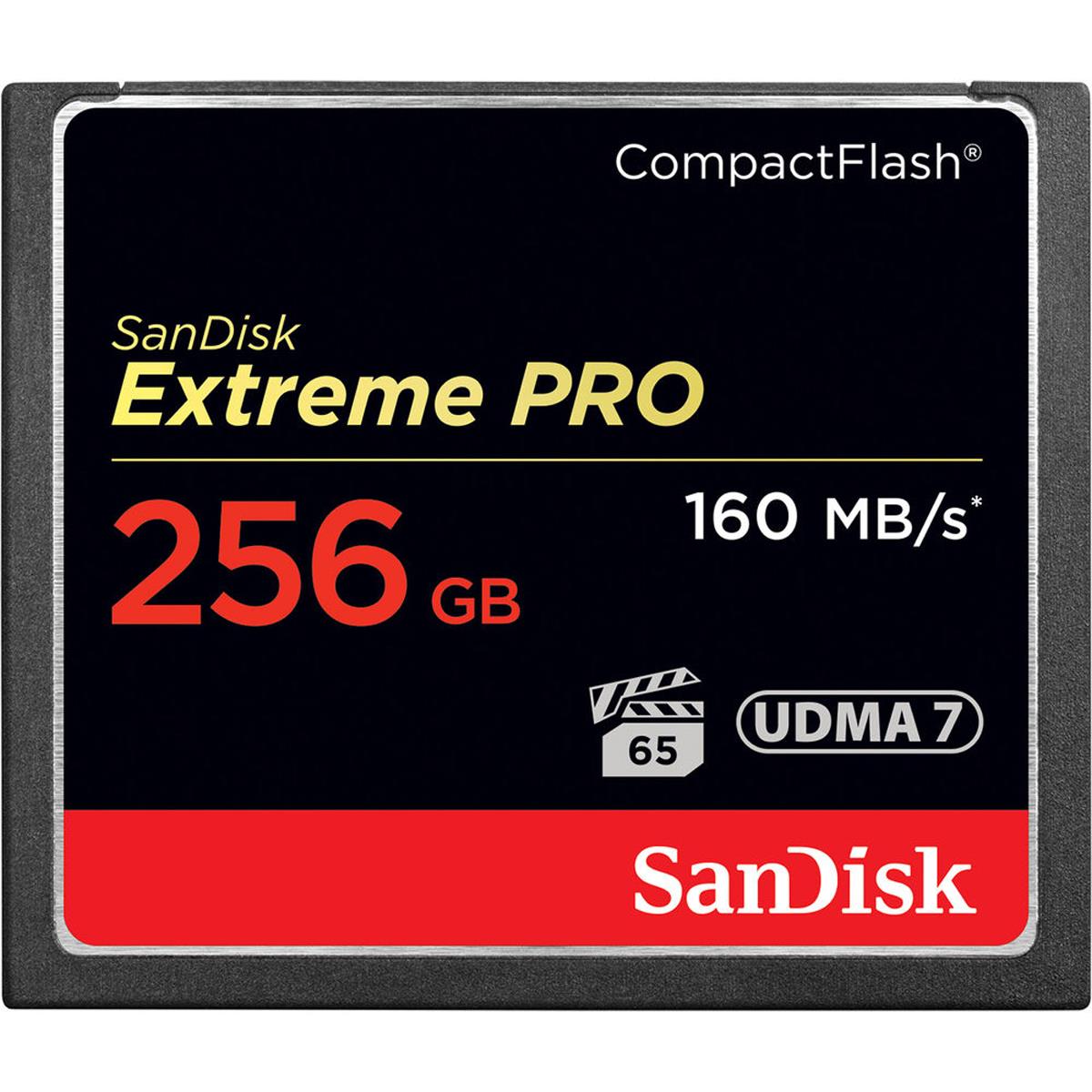 Image of SanDisk 256GB Extreme PRO CompactFlash Memory Card