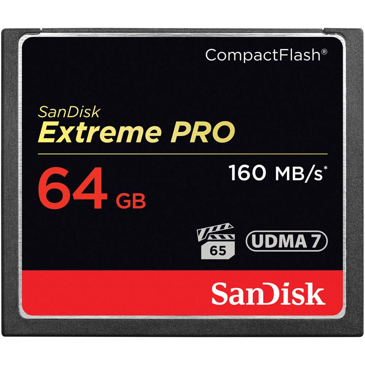 Карта флэш-памяти SanDisk Extreme PRO Compact емкостью 64 ГБ #SDCFXPS-064G-A46