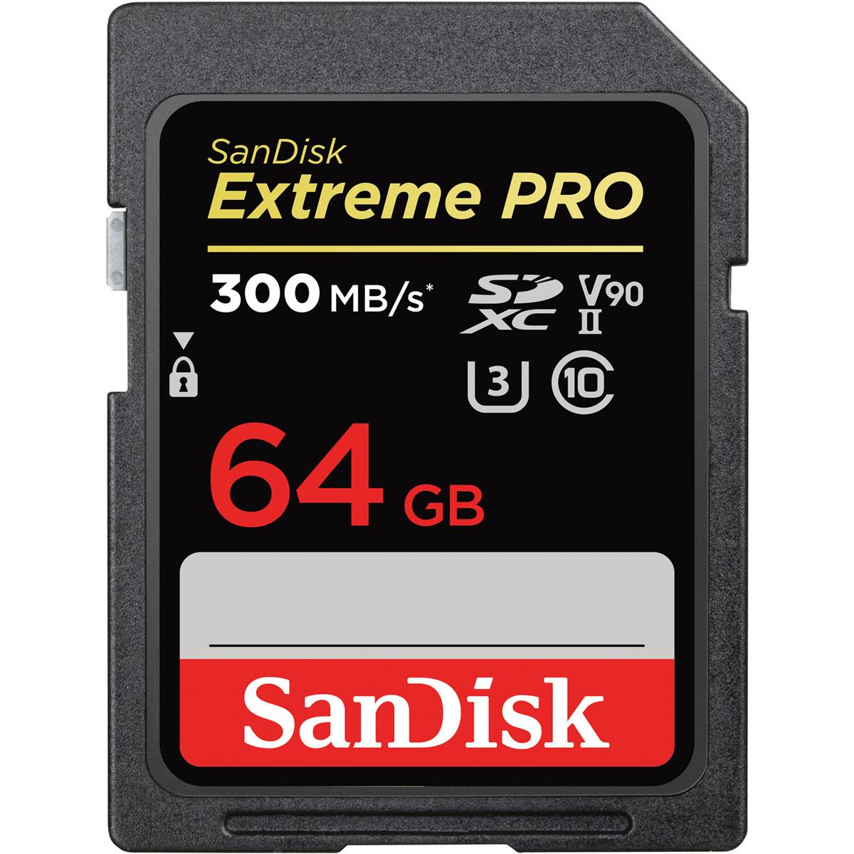 Image of SanDisk 64GB Extreme PRO UHS-II SDXC Memory Card