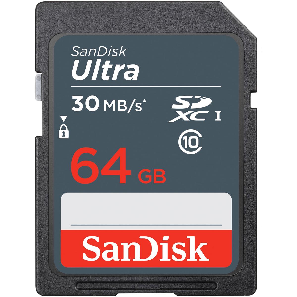 Image of SanDisk 64GB Ultra UHS-I SDXC Memory Card