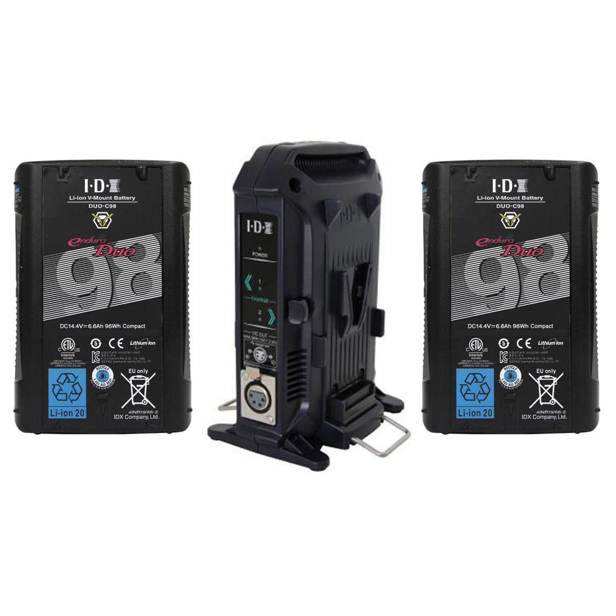

IDX 2x DUO-C98 11V 96Wh High-Load Batteries, Bundle w/IDX VL-2X 2-Ch Charger