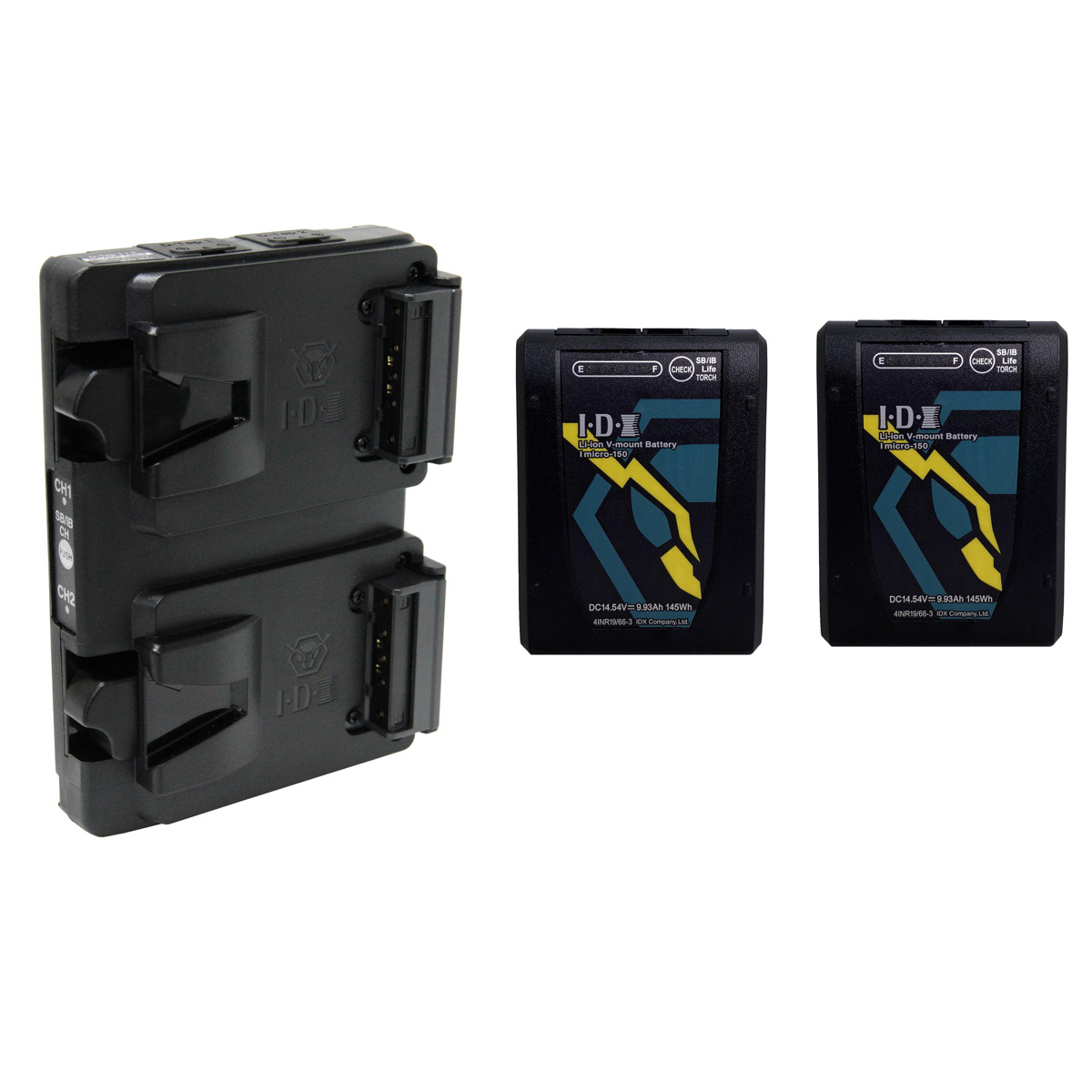 

IDX 2x IMICRO-150 Compact Batteries, Bundle w/IDX A-Vmicro2 2-Ch Adapter Plate