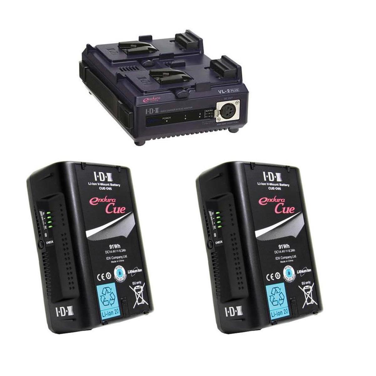 

IDX VL2PLUS 2-Channel Sequential VMount Charger W/2x IDX Endura Cue 91Wh Battery