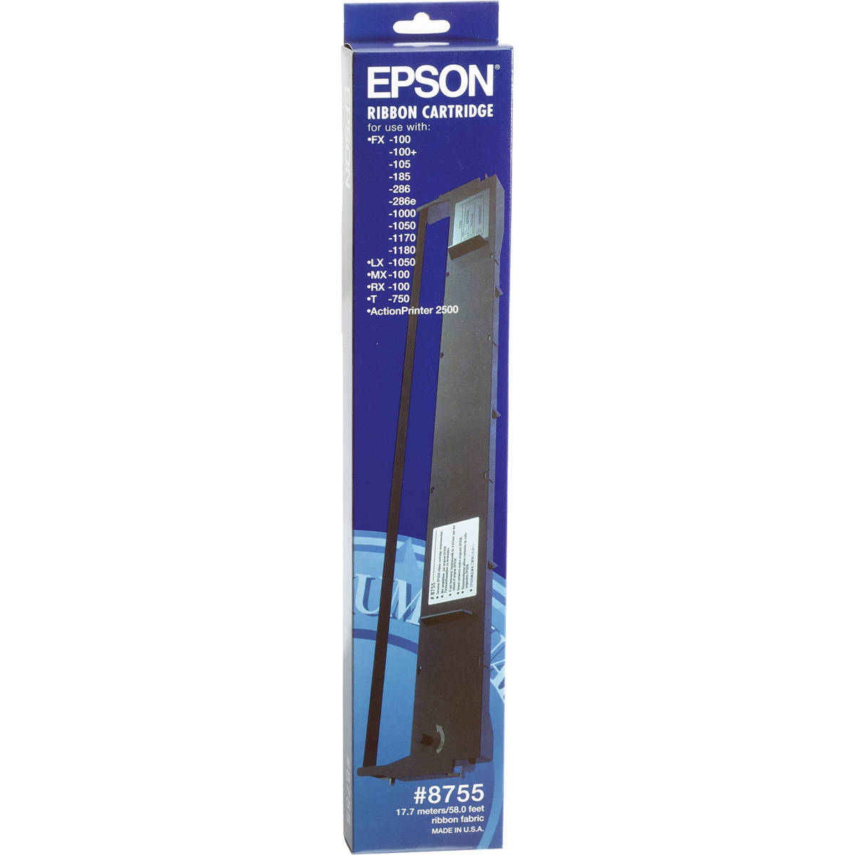 

Epson Black Fabric Ribbon Cartridge #8755 - 9 Pin
