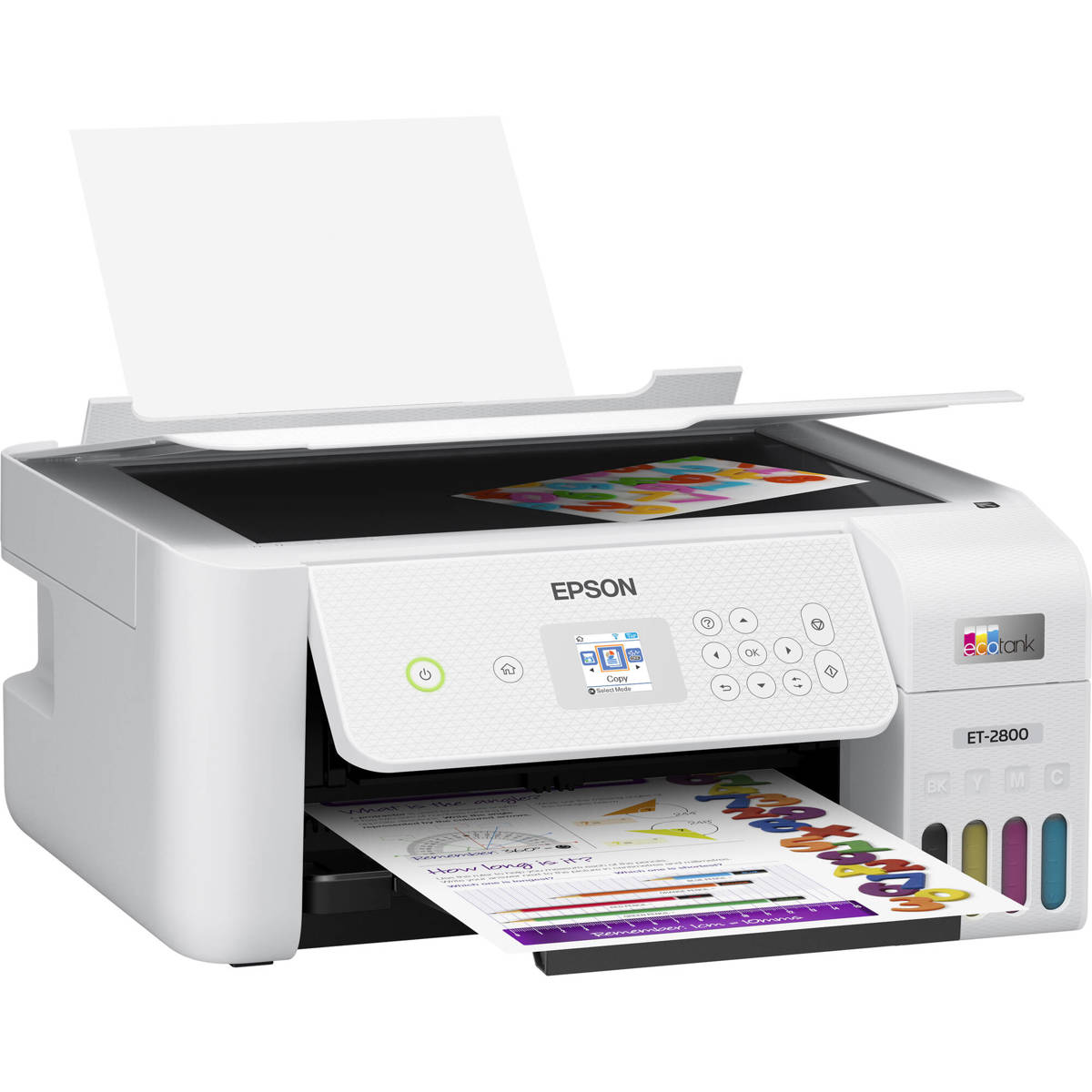 

Epson EcoTank ET-2800 Wireless AIO Supertank Color Inkjet Printer, 10ppm, White