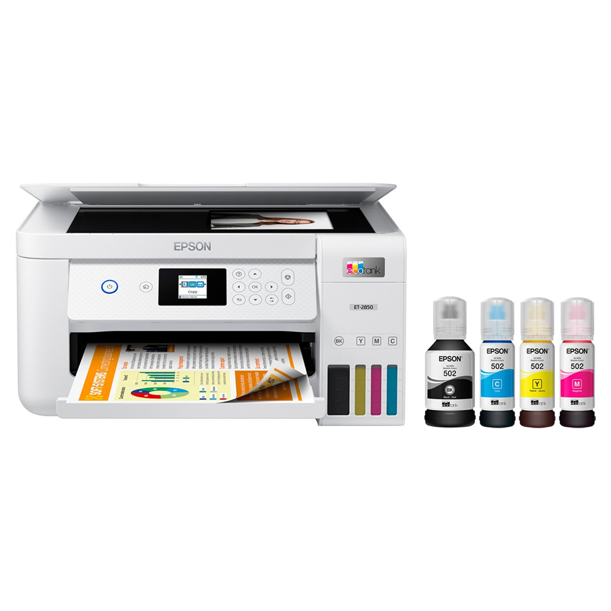 

Epson EcoTank ET-2850 Wireless Duplex AIO Supertank Inkjet Printer-Refurb, White