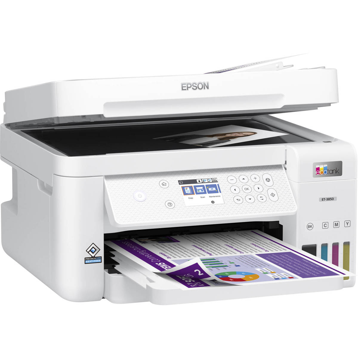 

Epson EcoTank ET-3850 Wireless Duplex AIO Supertank Color Inkjet Printer
