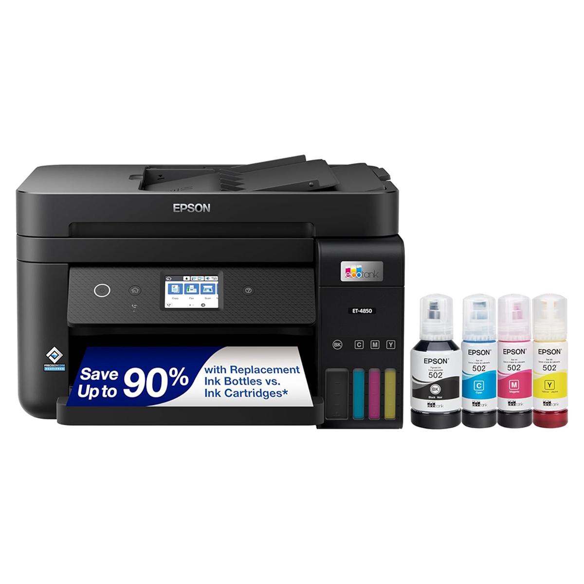 

Epson EcoTank ET-4850 Wireless Duplex AIO Supertank Inkjet Printer - Refurbished Black