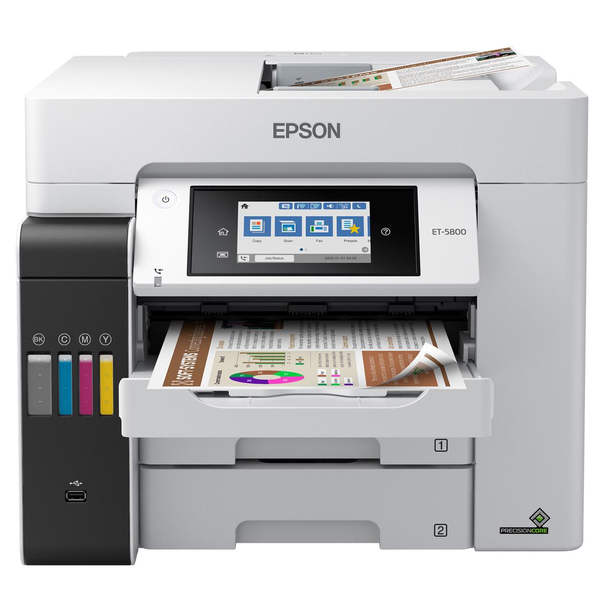 

Epson EcoTank Pro ET-5800 Wireless AIO Cartridge-Free Supertank Inkjet Printer