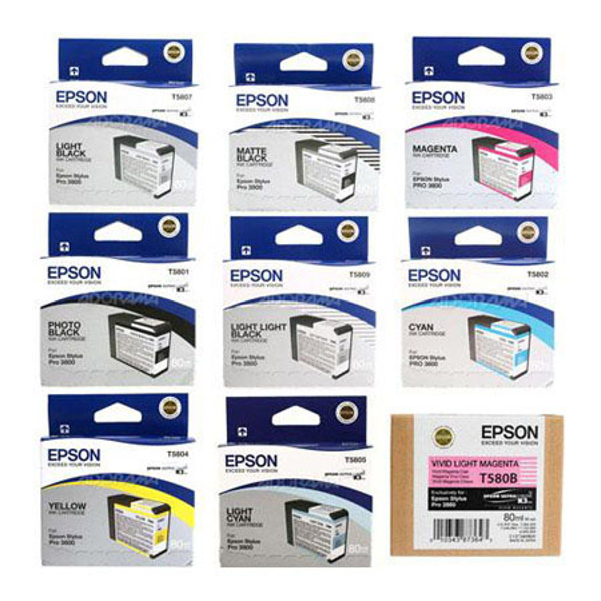 Image of Epson Complete Ink Cartridge Set for Epson 3880