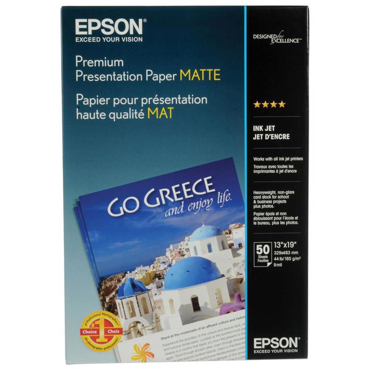 

Epson Heavy Weight Matte Premium Photo Paper (13x19"), 50 Sheets