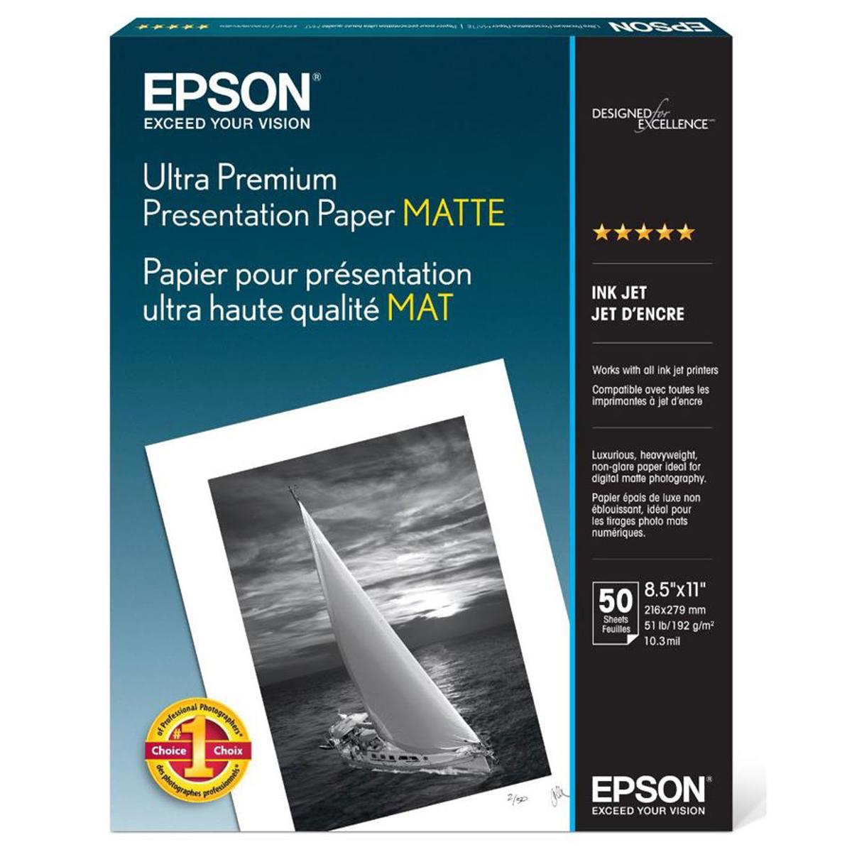 Image of Epson Ultra Premium Matte Photo Paper (8.5x11&quot;)