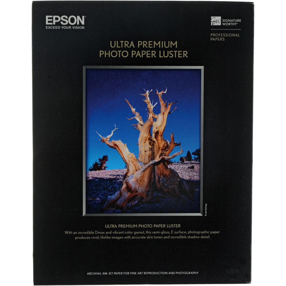 Image of Epson Ultra Premium Luster Ultra-Premium Photo Paper (8.5x11&quot;)