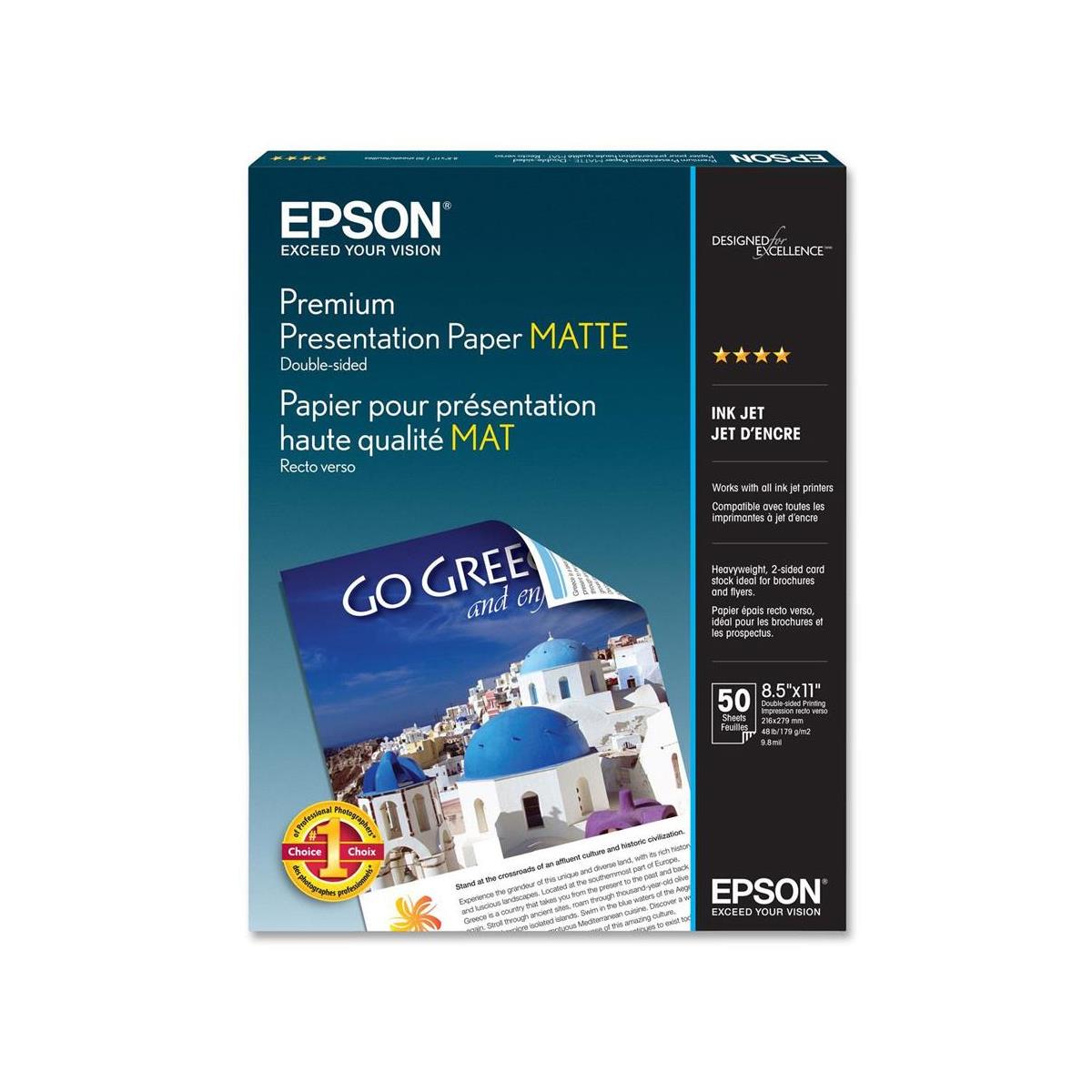 Image of Epson Matte Premium Photo Paper (8.5x11&quot;)