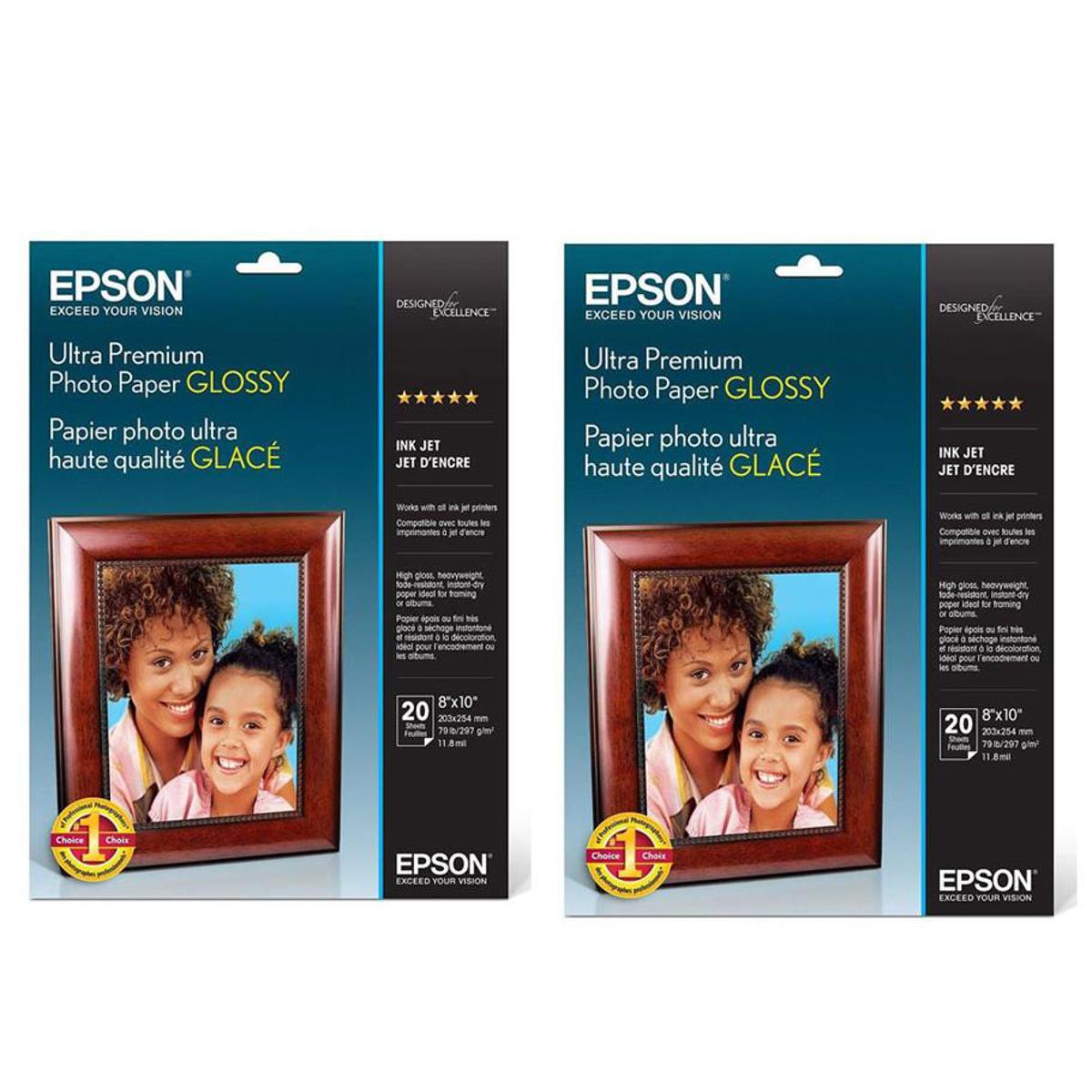 Image of Epson 2x Ultra Premium Glossy Photo Paper (8x10&quot;)