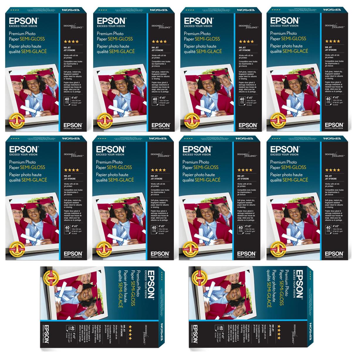 Image of Epson 10x Premium Semi-Gloss Luster Semi-Gloss Photo Paper (4x6&quot;)