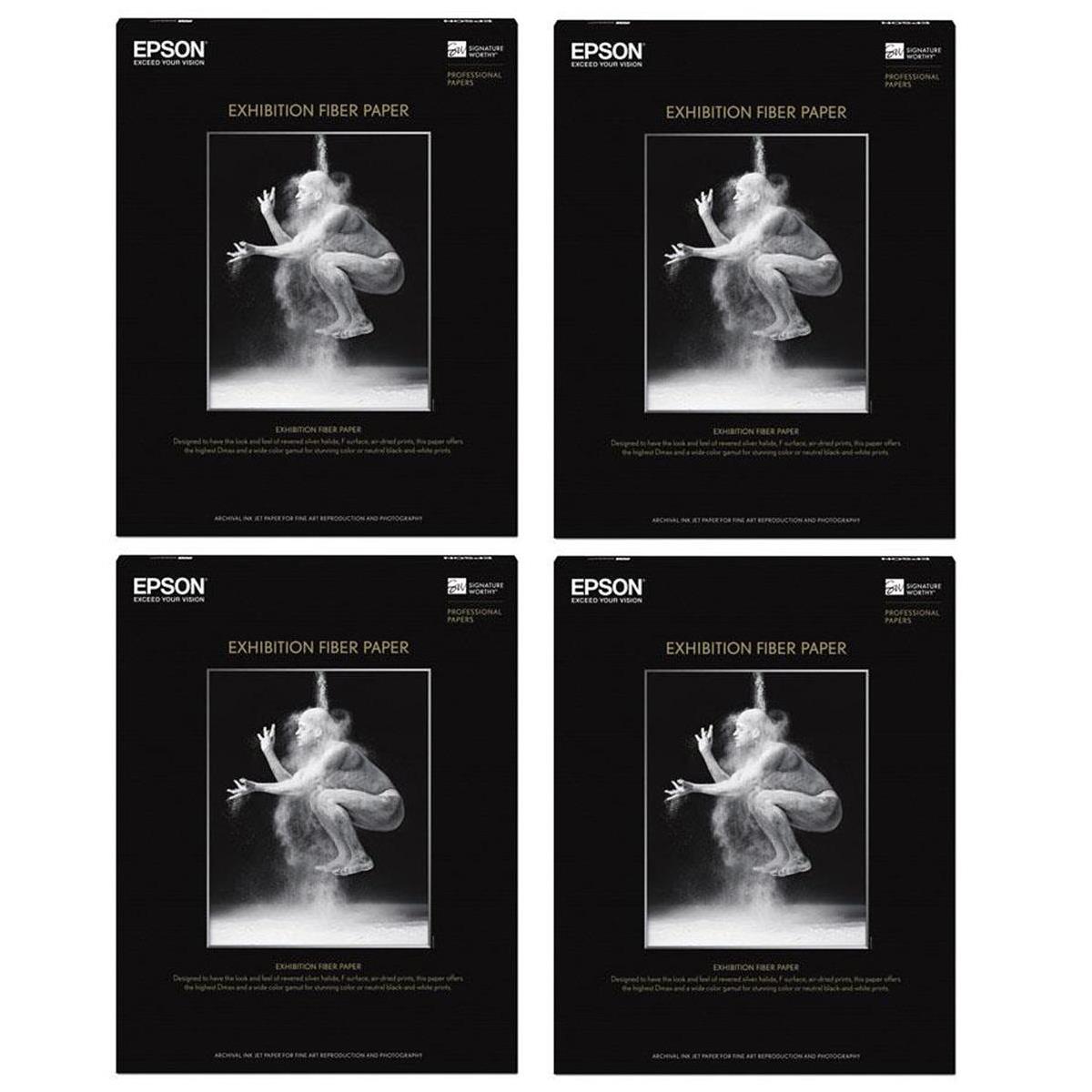 Image of Epson 4 Pack Exhibition Glossy Fine Art Paper (8.5x11&quot;)