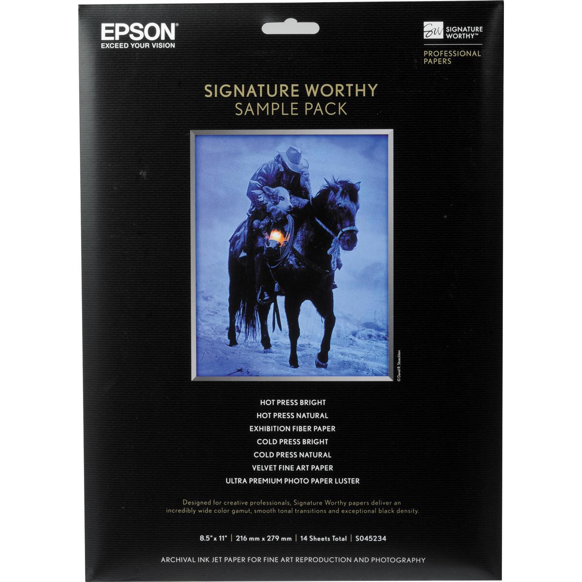 Image of Epson Signature Worthy Luster Paper Sample Pack (8.5x11&quot;)