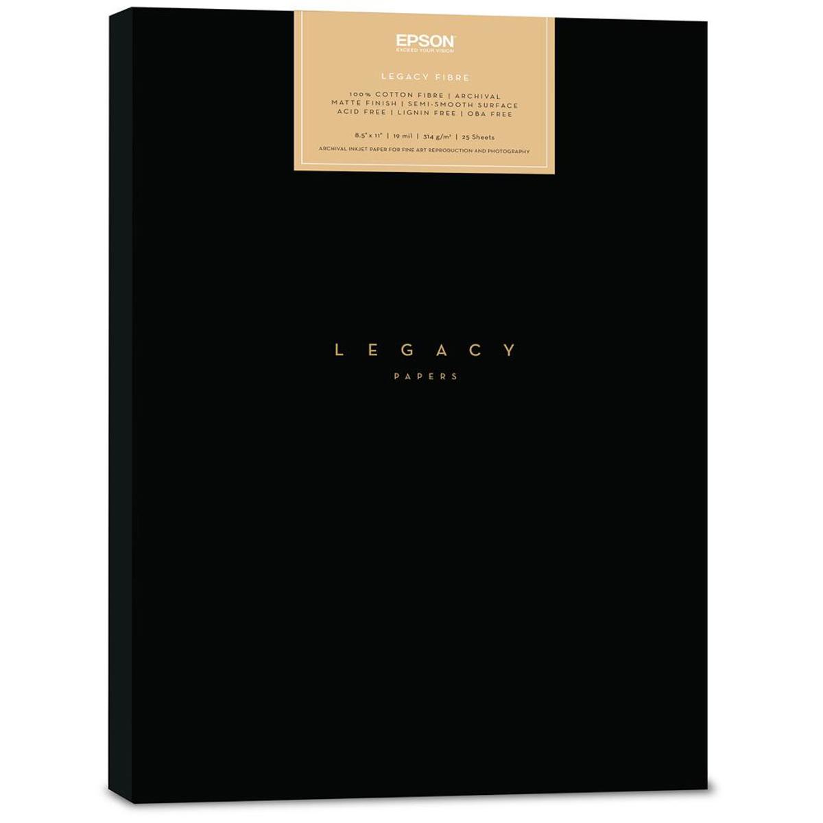 Image of Epson Legacy Fibre Smooth Satin Photo Paper (8.5x11&quot;)