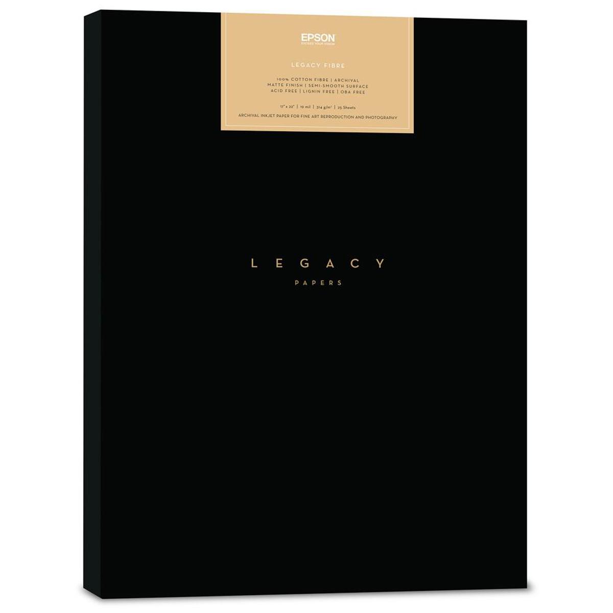 

Epson Legacy Fibre Smooth Satin Photo Paper (17x22"), 25 Sheets