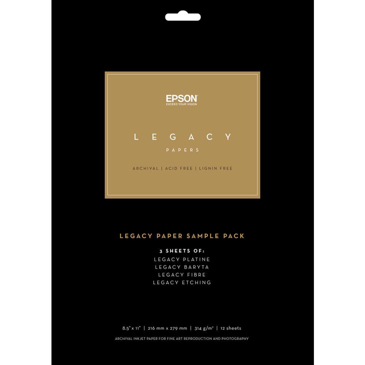 

Epson Legacy Sample Pack Matte Paper Sample Pack (8.5x11"), 12 Sheets