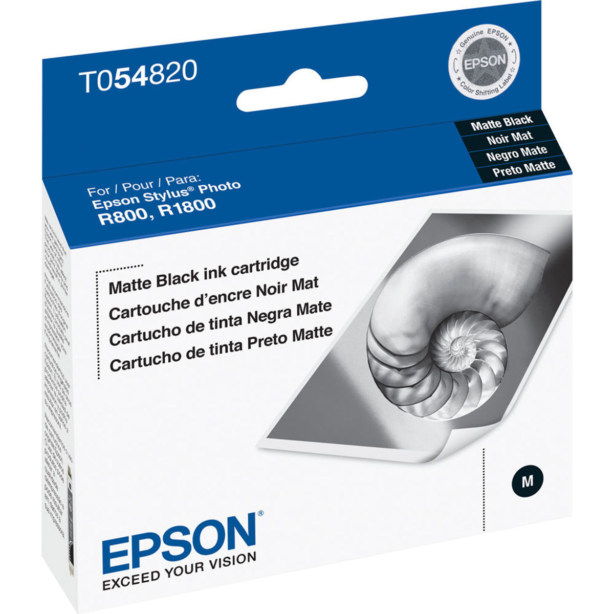 

Epson T054820 Matte Black Cartridge, R800 / R1800