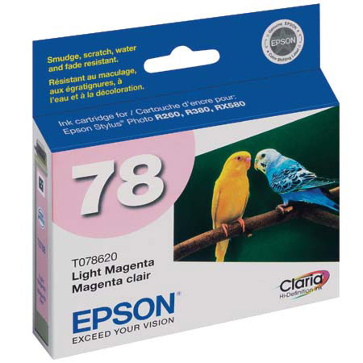 

Epson Light Magenta Ink Cartridge, Stylus Photo R380,R260,RX580 Inkjet Printers