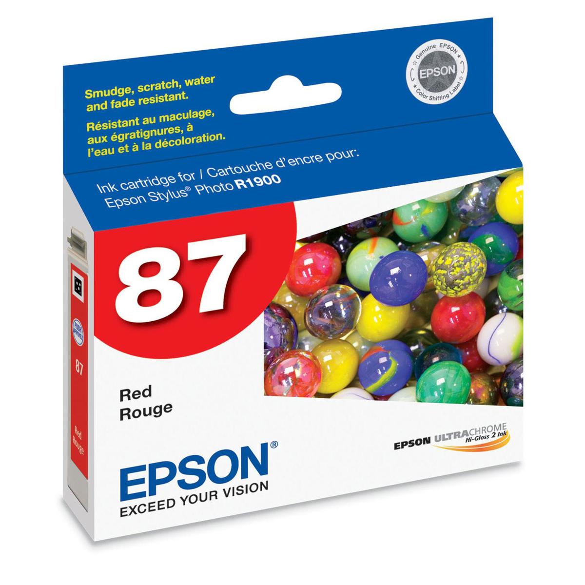 

Epson T087720 Cartridge for Stylus R1900, Red