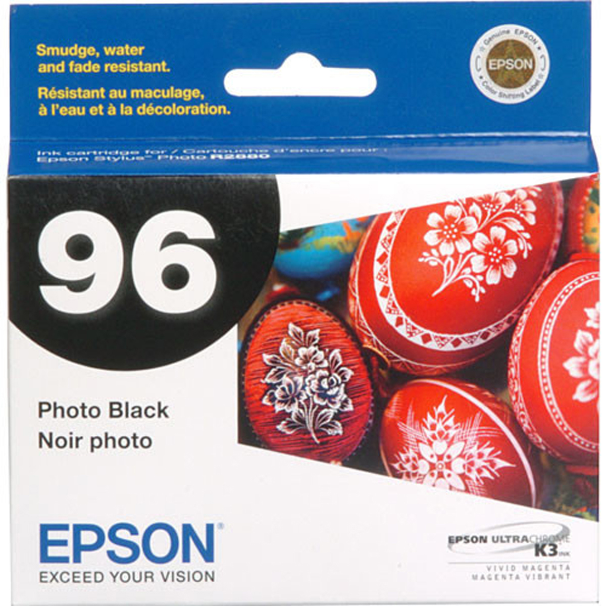 

Epson T096120 UltraChrome Cartridge, for Stylus R2880, Photo Black