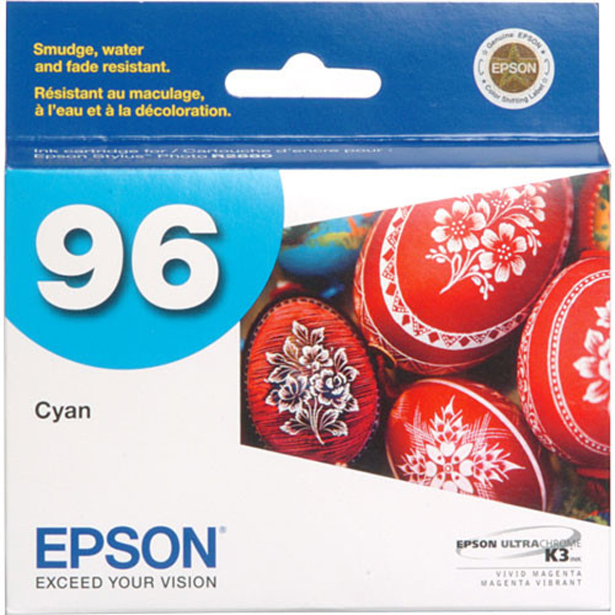 

Epson T096220 UltraChrome K3 Cartridge, for Stylus R2880, Cyan