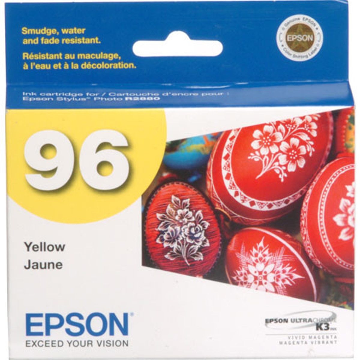 

Epson T096420 UltraChrome K3 Cartridge, for Stylus R2880, Yellow