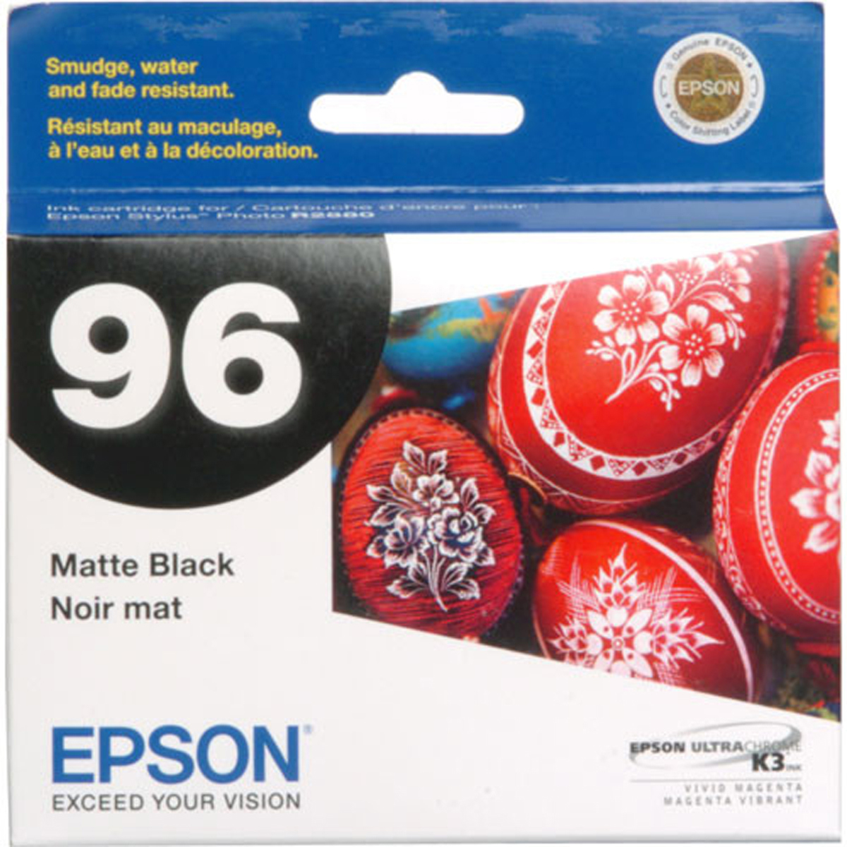 

Epson T096820 UltraChrome K3 Cartridge, for Stylus R2880, Matte Black