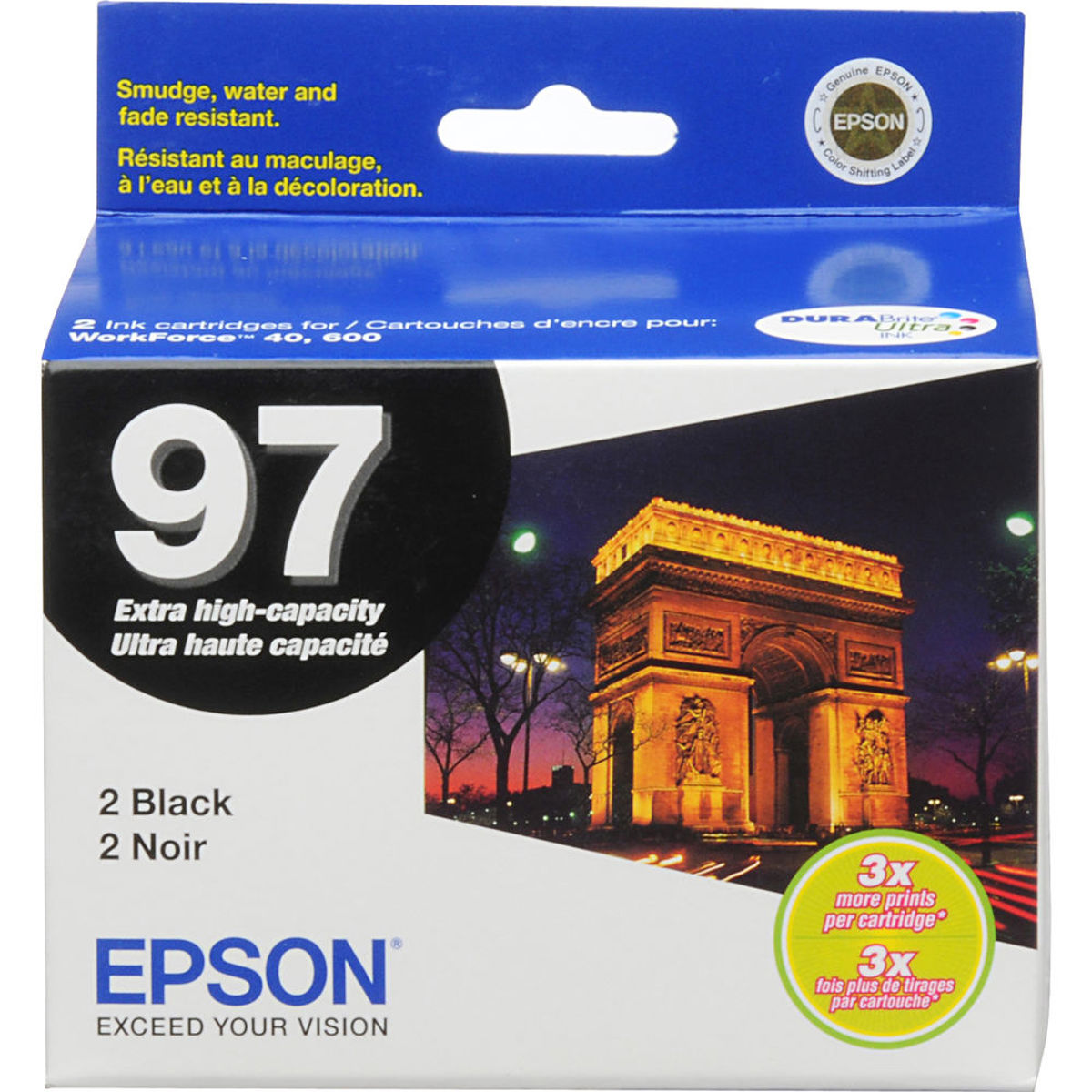 

Epson T097 DURABrite Extra High-Capacity Black Ink Cartridges, 2-Pack