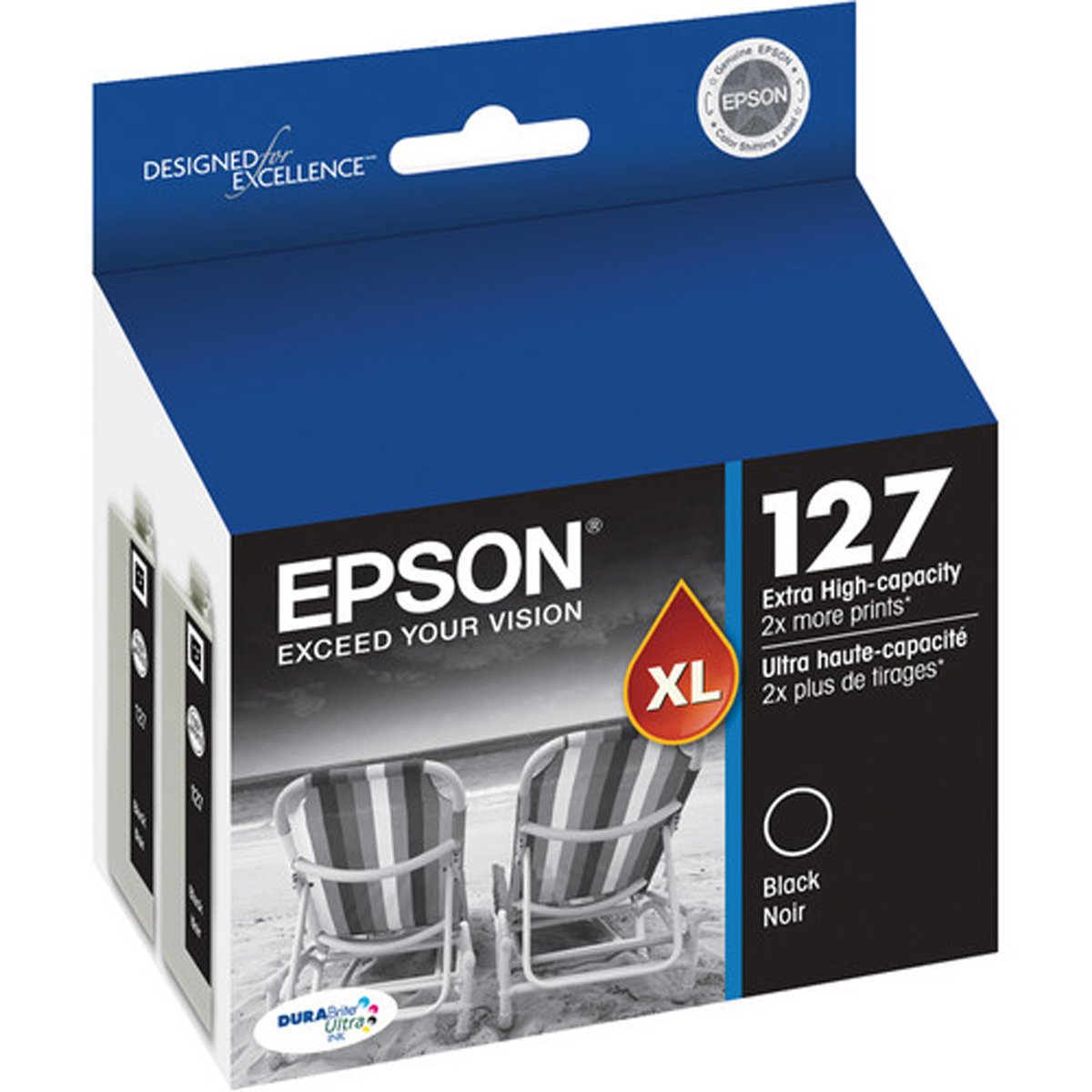 

Epson T127120 127 Extra High-Capacity Cartridge, Stylus/WorkForce, Black