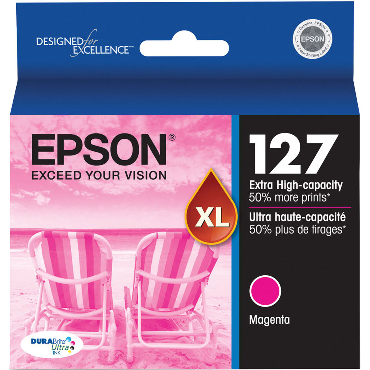 

Epson T127320 127 Extra High-Capacity Cartridge, Stylus/WorkForce, Magenta