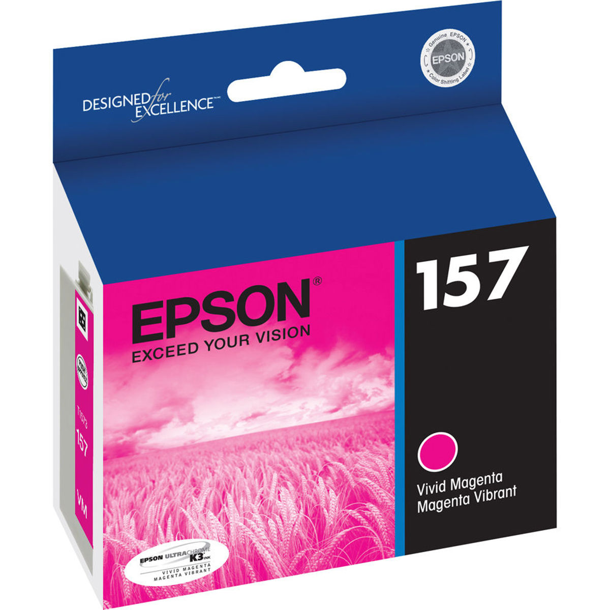 

Epson T157320 157 Ink Cartridge for Stylus R3000 Inkjet Printer, Vivid Magenta