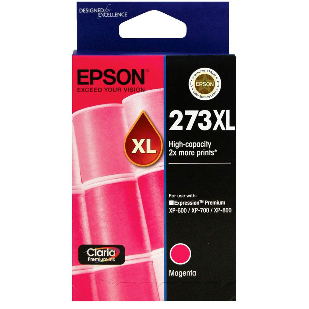 

Epson 273XL Claria Premium XL High-Capacity Magenta Ink Cartridge w/ Sensormatic