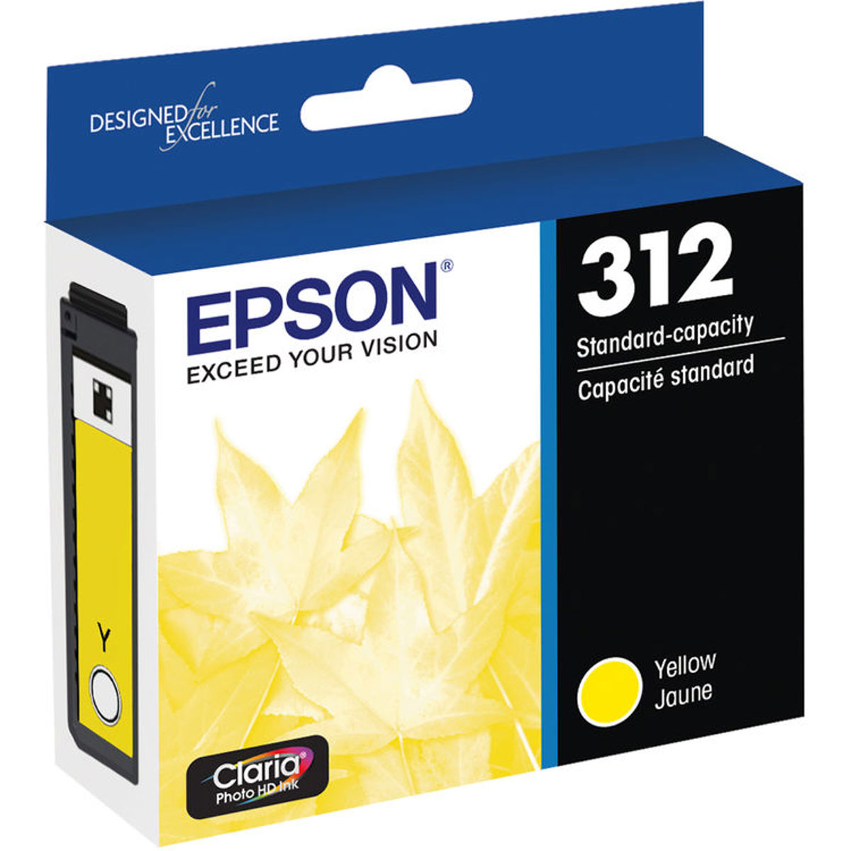 

Epson T312 Claria Standard Capacity Ink Cartridge for Inkjet Printer, Yellow