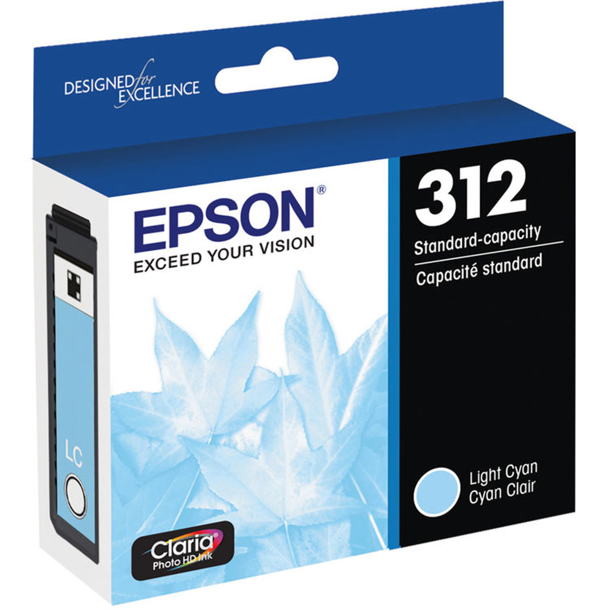 

Epson T312 Claria Standard Capacity Ink Cartridge for Inkjet Printer, Light Cyan