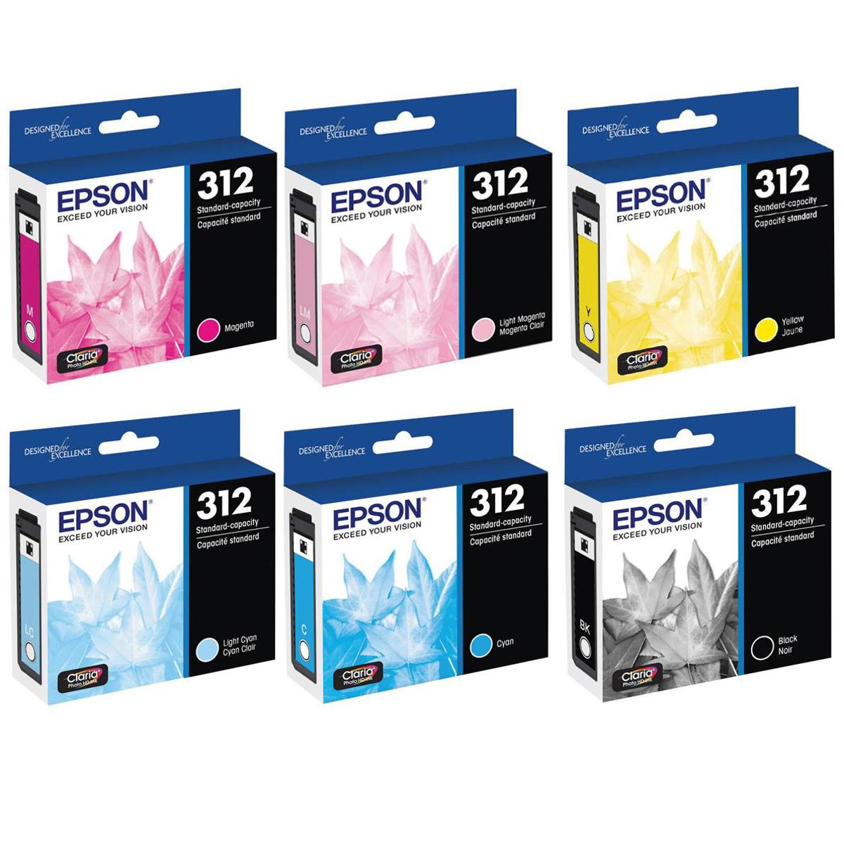 

Epson T312 Claria Standard Capacity Ink Cartridge Full Bundle