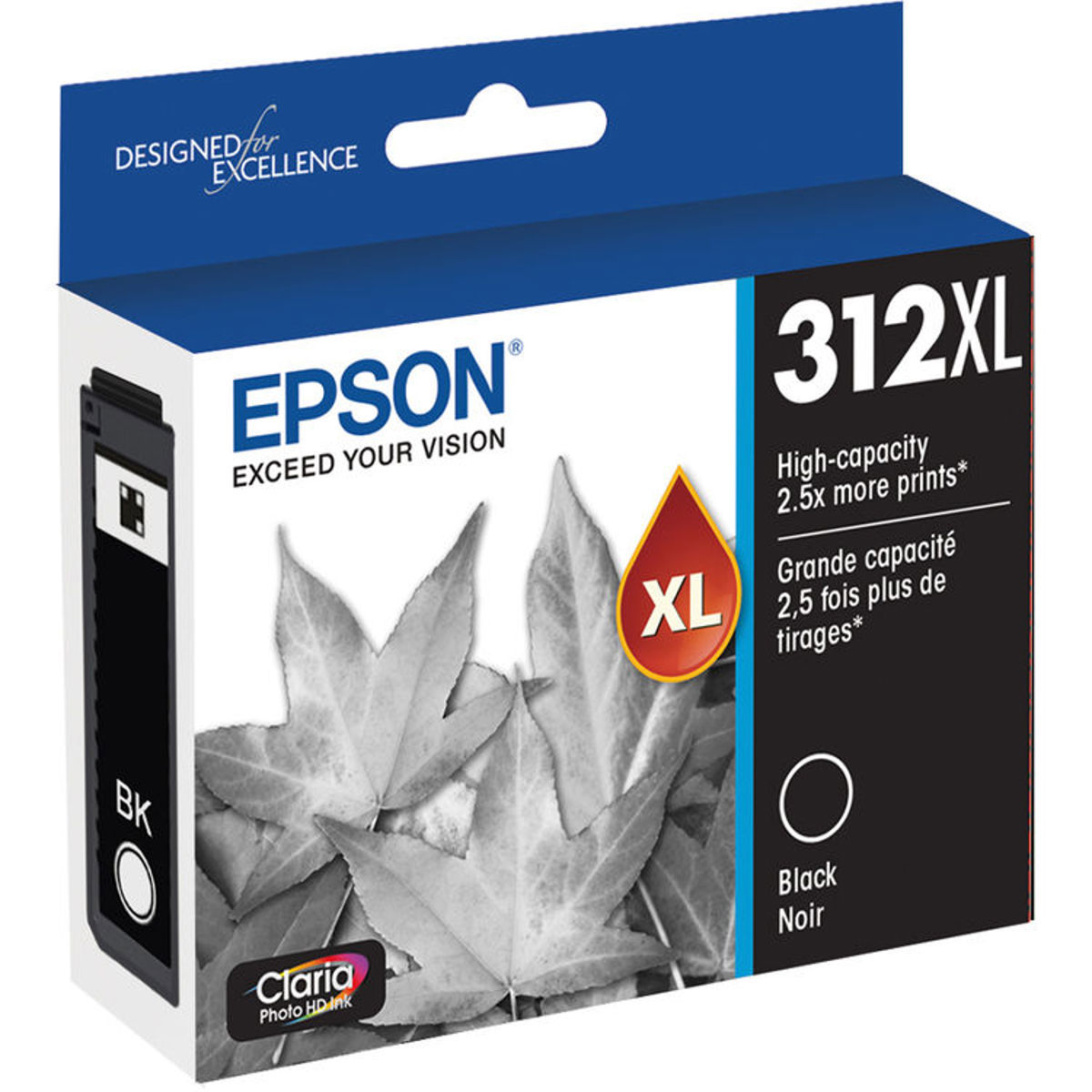 

Epson T312XL Claria High Capacity Ink Cartridge for Inkjet Printer, Black