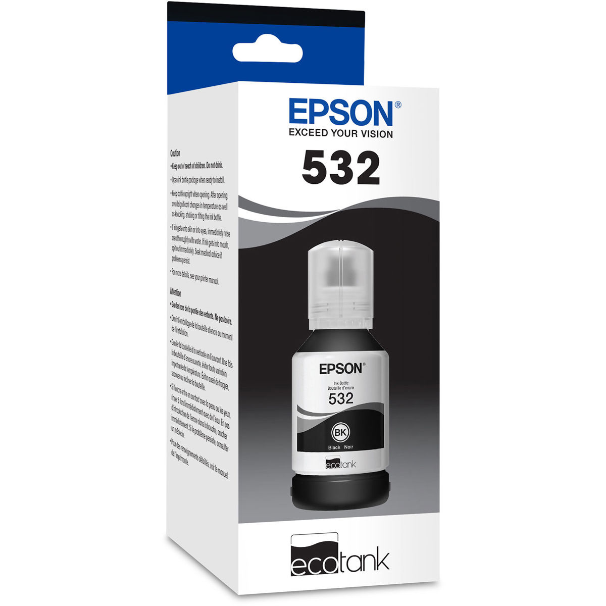 

Epson T532 EcoTank Black Ink Bottle, 6000 Pages Yield