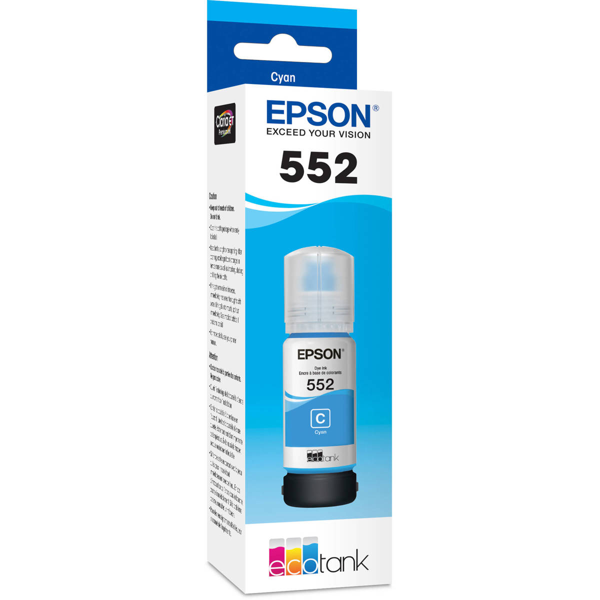 

Epson 552 Claria ET Premium 70mL Ink Bottle, Cyan