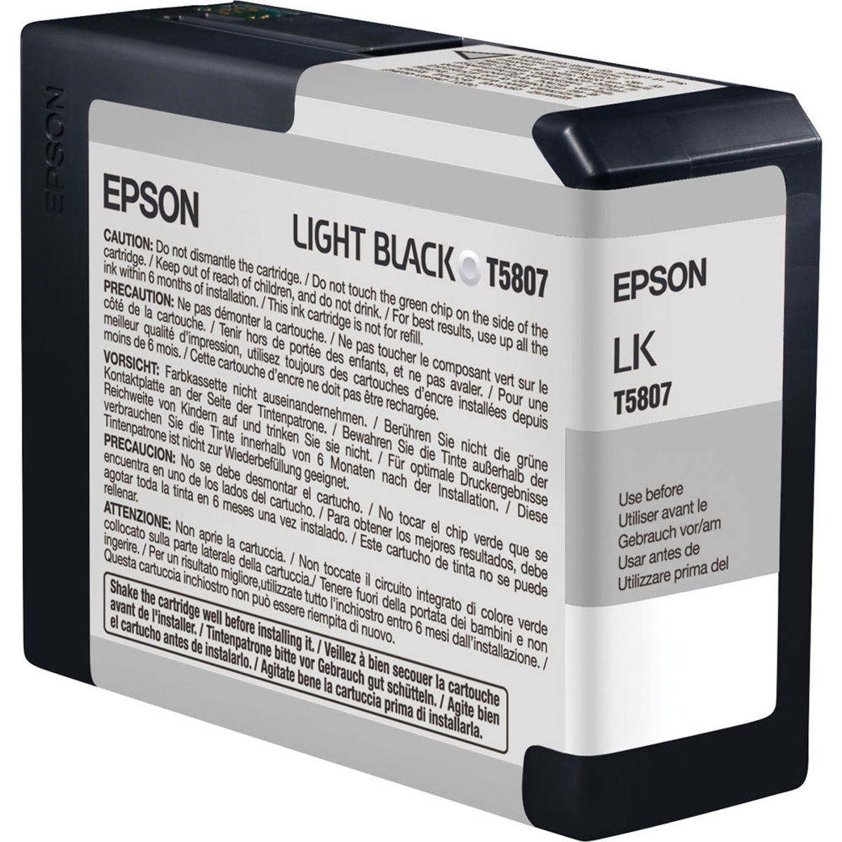 

Epson T580700 80ml UltraChrome Cartridge, Light Black