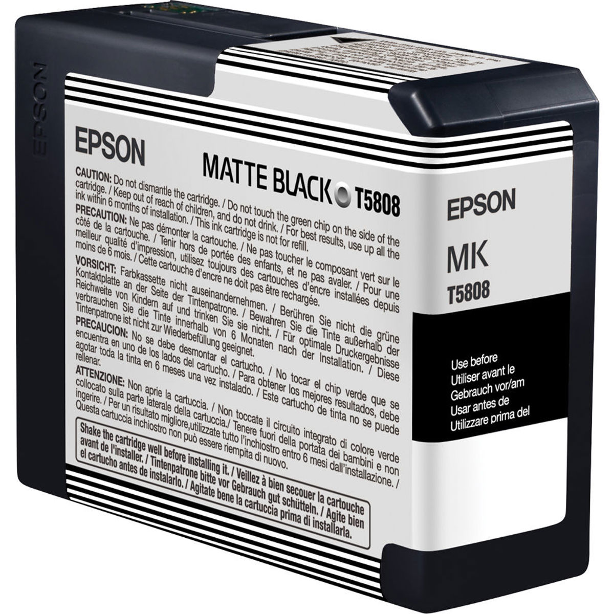 

Epson T580800 80ml UltraChrome Cartridge, Matte Black