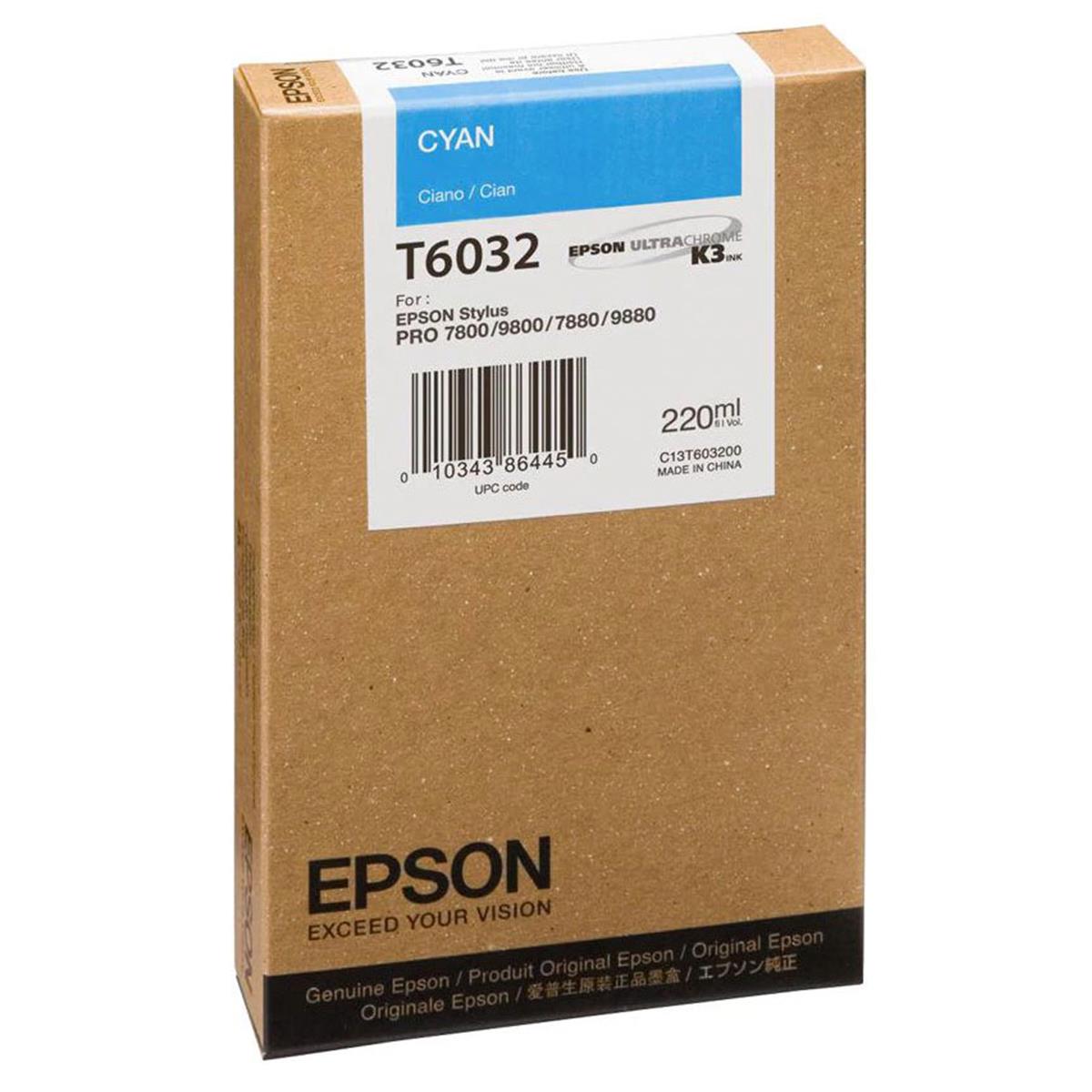 Image of Epson T603200 UltraChrome 220ml Printer Ink