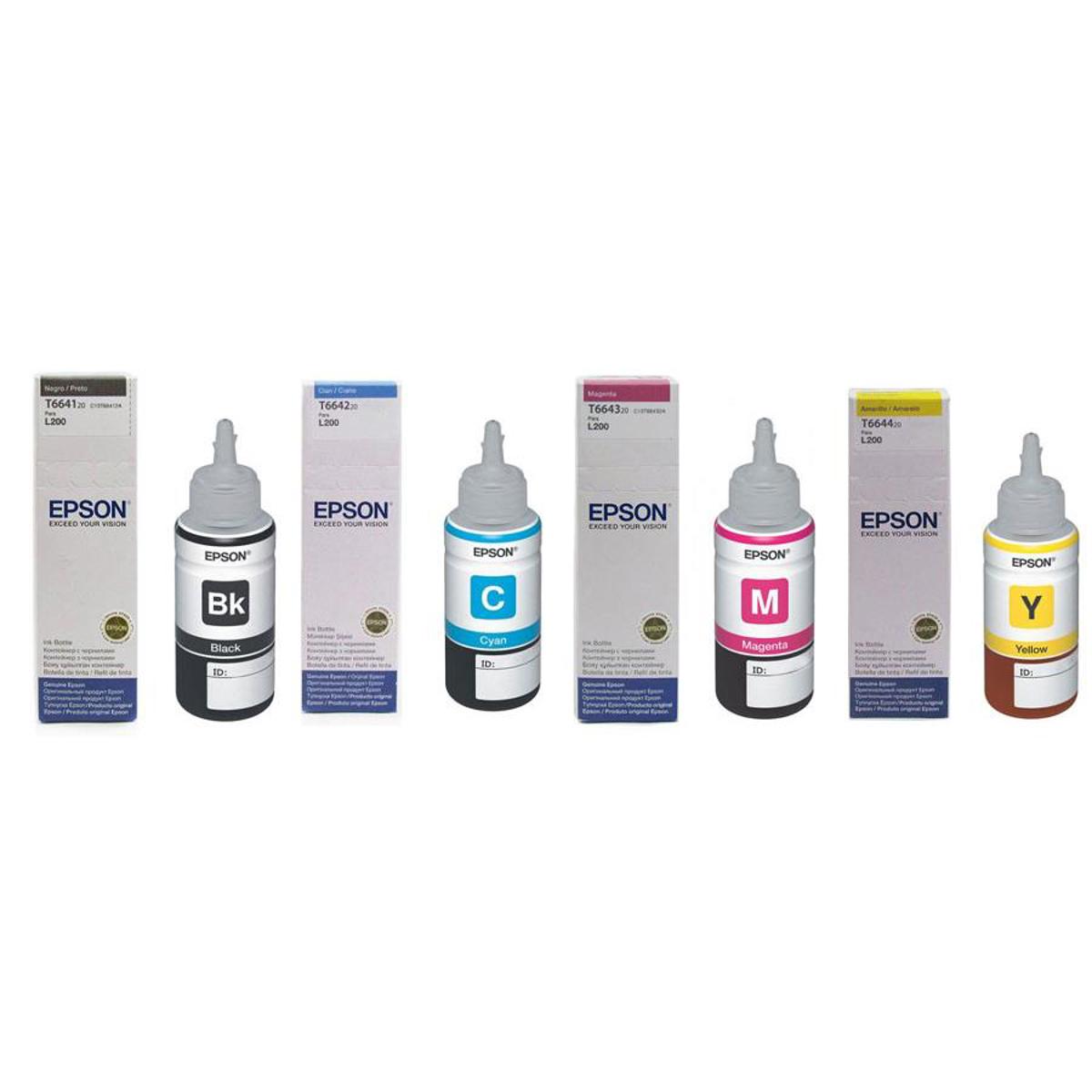 

Epson T664 70mL Ink Bundle for ET-4500/2500/2550, BCMY